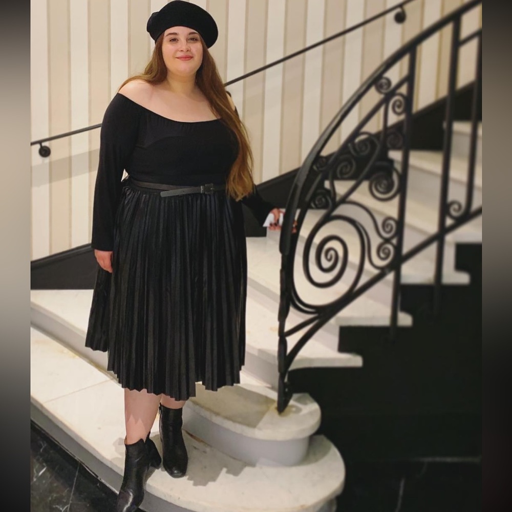 Torrid Faux Leather Pleated Skirt
